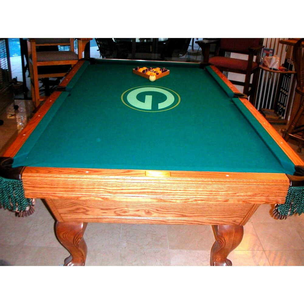 Green Bay Packers 8 Ft Regulation Olhausen Pool Table Felt . NFL Licensed